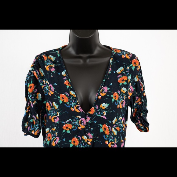 Zara floral peplum blouse size S - Picture 3 of 12